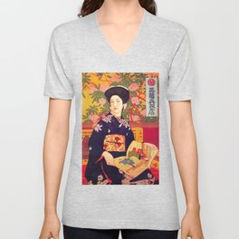 Vintage Japan Department Store Ad V Neck T Shirt