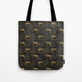 BLACK AND GOLD CIRCUS LOVELY ANTIQUE PATTERN VINTAGE  TEXTURES ORNATE CIRCUS TENTS  MOONS SUNS CAROUSEL ANIMALS Tote Bag