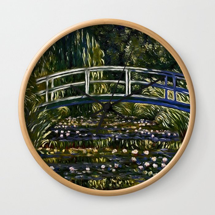 Monet's Water Lily Pond - Der Roj study Wall Clock