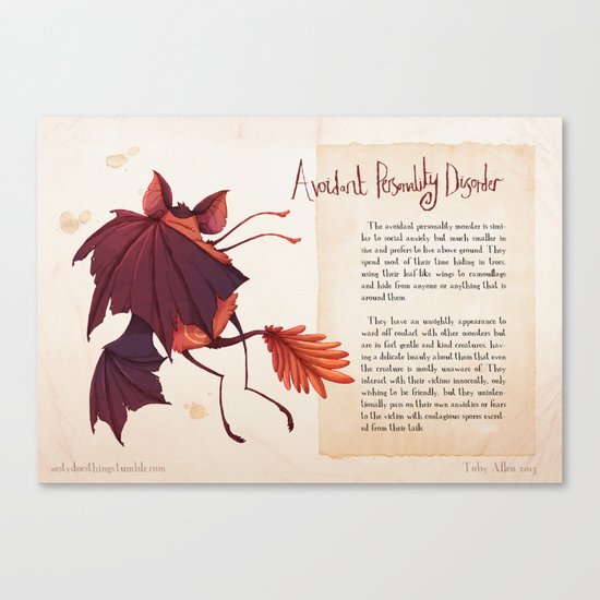 Real Monsters- Avoidant Canvas Print