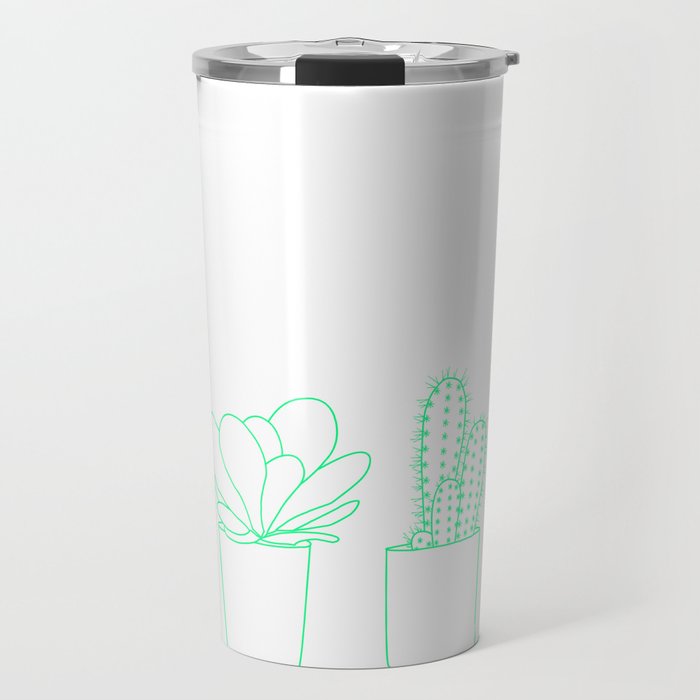 Succulents (Minty Palette) Travel Mug