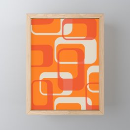 Retro Orange MCM Layered Boxes Print Framed Mini Art Print