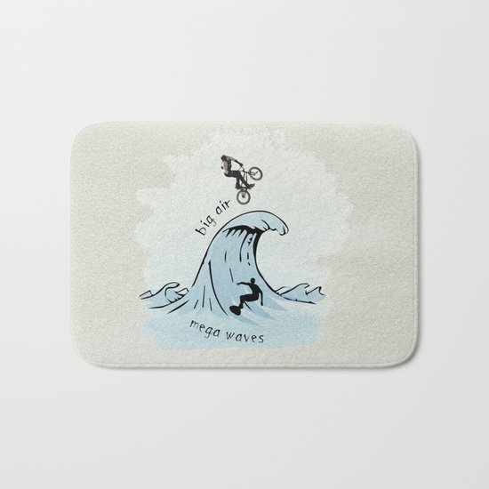 big air, mega waves Bath Mat