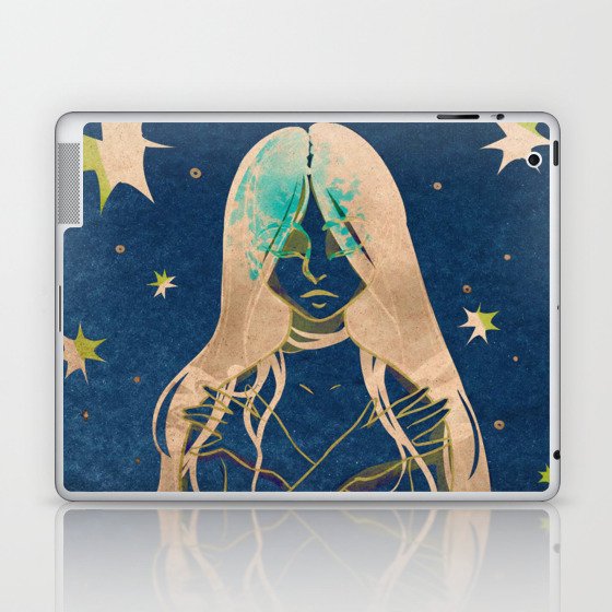 Girl of the stars Laptop & iPad Skin
