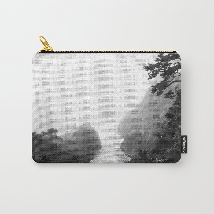 Oregon Coast Black and White Carry-All Pouch