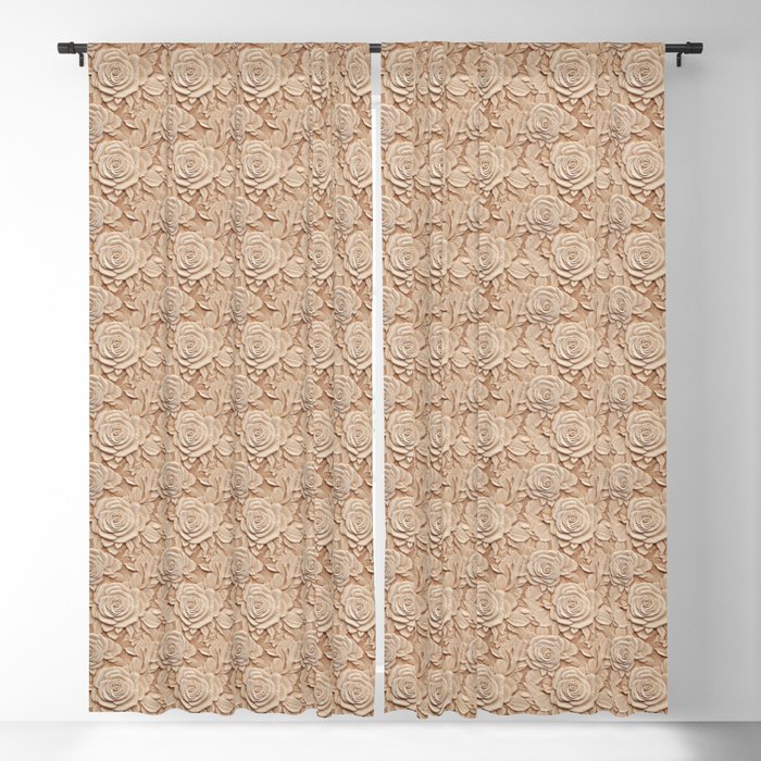 Carved Flowers look 11 Blackout Curtain