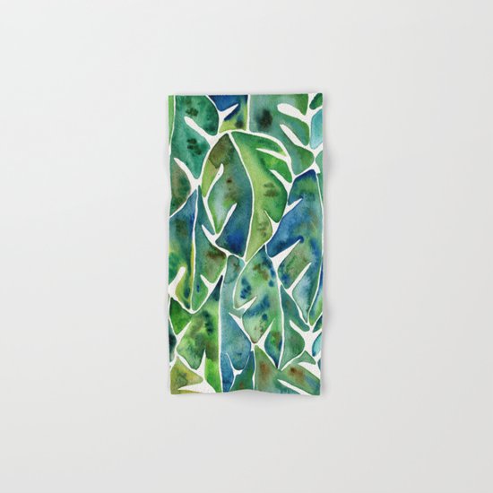 Split Leaf Philodendron – Green Hand & Bath Towel
