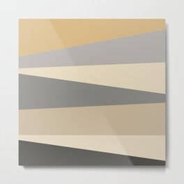 Double crossed abstract  Metal Print | Minimalist, Gray, Graphicdesign, Simple, Abstract, Contemporary, Tan, Elegantdecor, Beige, Office 