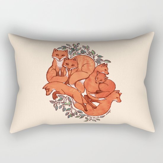 Fox Tangle Rectangular Pillow