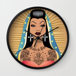 Chola Guadalupe Wall Clock