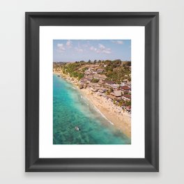 Aerial Bingin Beach - Bali Framed Art Print