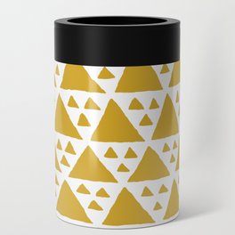 Triangles Big and Small in gold Can Cooler