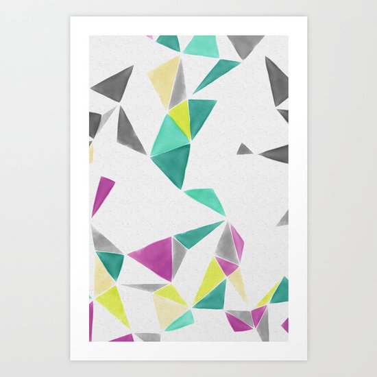 watercolor geometry Art Print
