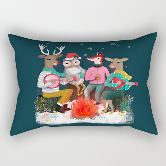 Fireside Christmas by Andrea Lauren Rectangular Pillow