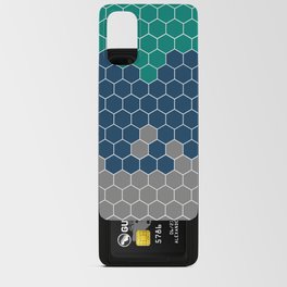 Honeycomb Blue Green Gray Grey Hive Android Card Case