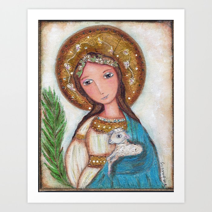 Saint Agnes Art Print By Florlariosart Society6