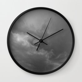 Before the Lightening in Black and White Wall Clock