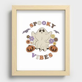 Retro Spooky Vibes Recessed Framed Print