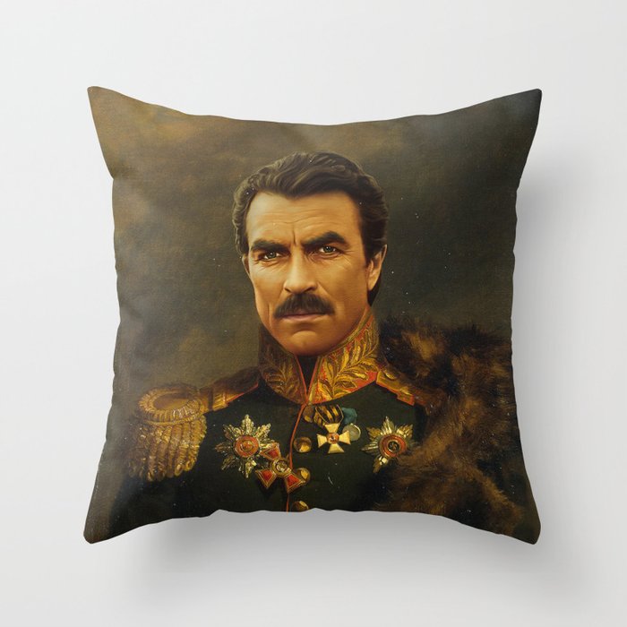 Tom Selleck - replaceface Throw Pillow