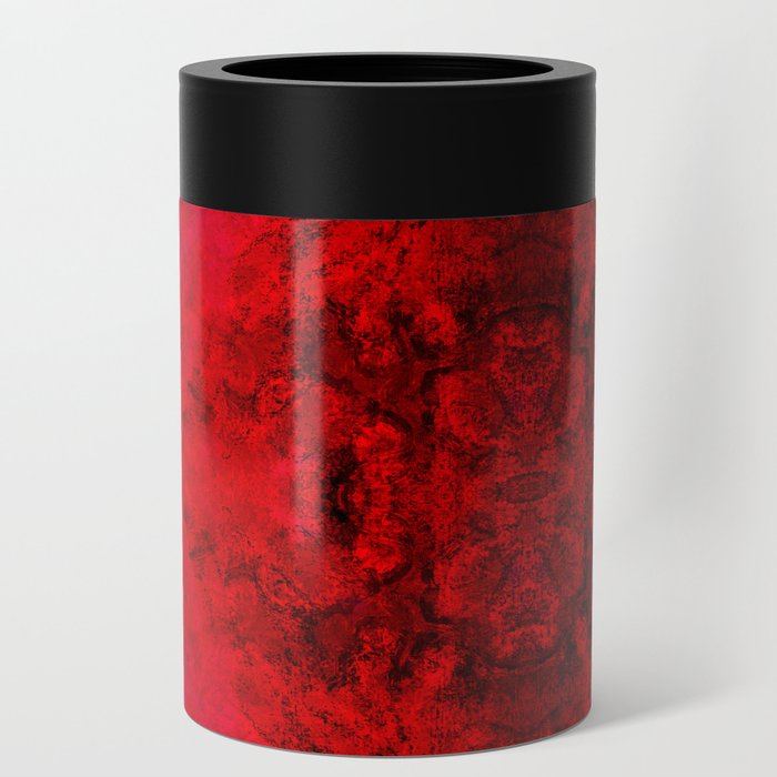 Retro red and black Can Cooler
