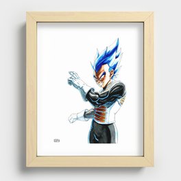 "All sayians are blue" series SSGSS Vegeta Recessed Framed Print