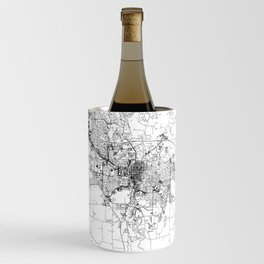 Iowa City White Map Wine Chiller