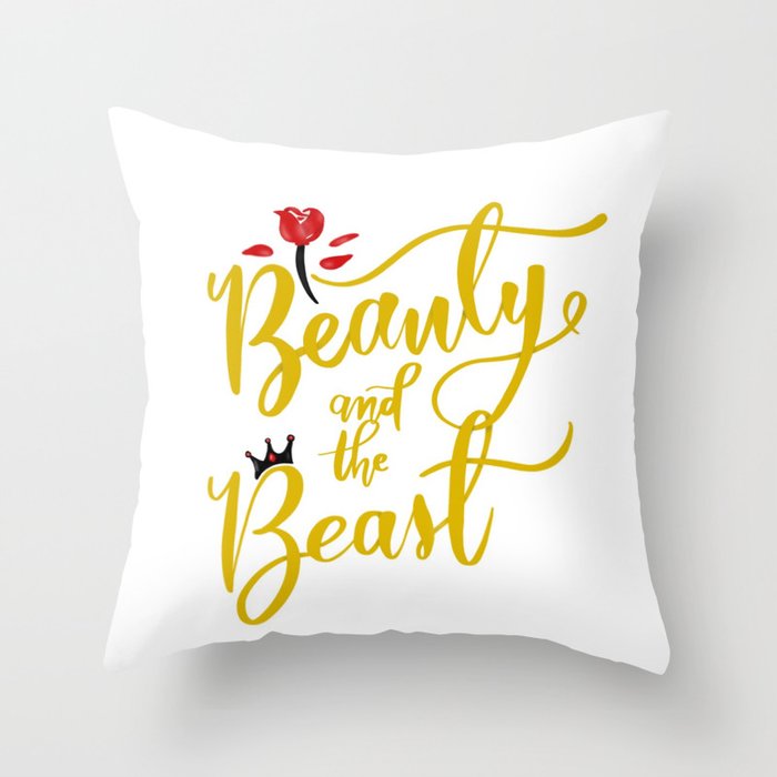 Beauty and the Beast Throw Pillow