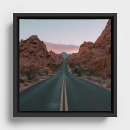 Desert Road Framed Canvas