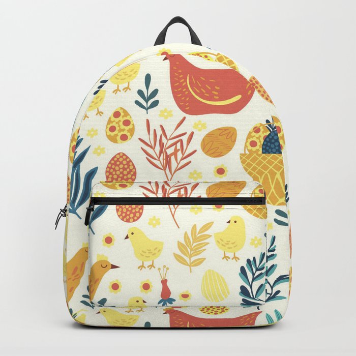 Happy Easter Cute Vintage Chicken Collection Backpack