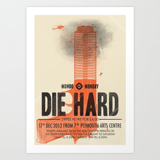 Die Hard (Full poster variant) Art Print