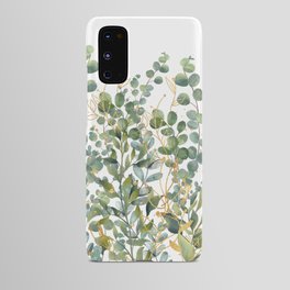 Gold And Green Botanical Eucalyptus Leaves Android Case
