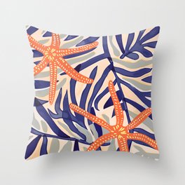 Summer Starfish Sonata Throw Pillow