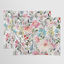 Cottagecore Watercolor Floral Garden Placemat