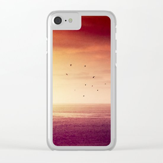 Red SunRise over the ATLANTIC Clear iPhone Case