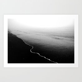 dead calm Art Print | Waves, Tortuos, Curated, Minimalist, Noir, Minimalism, Sea, Black and White, Landscape, Ocean 