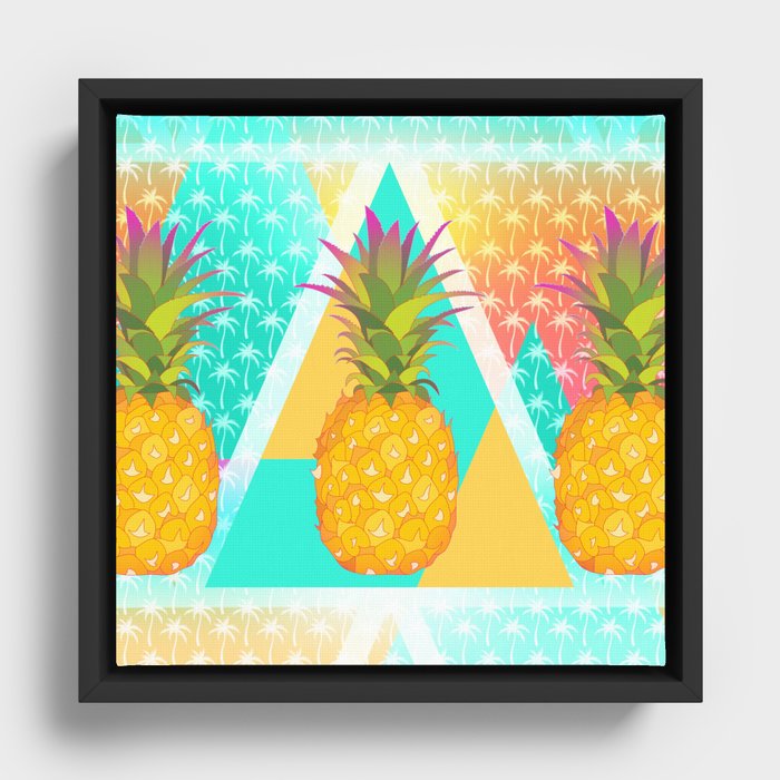 Pineapples Framed Canvas