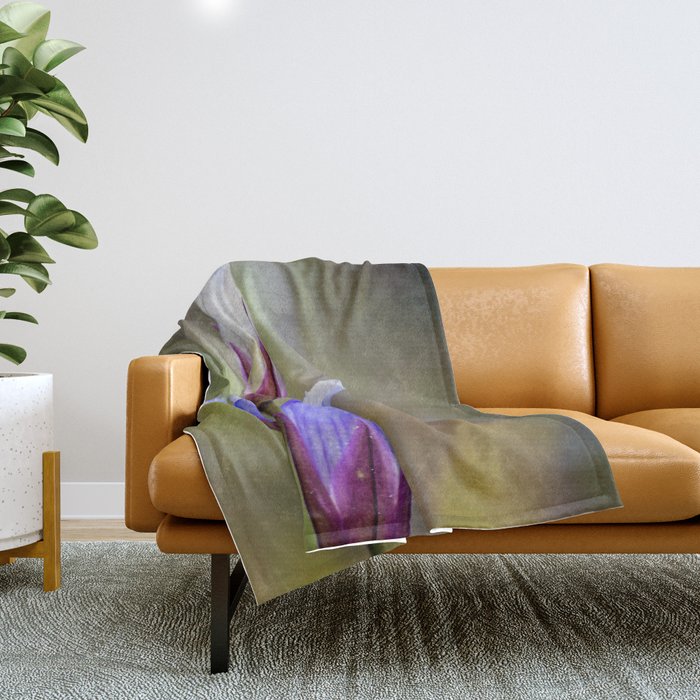 Fringed Buds Throw Blanket