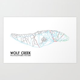 Wolf Creek, CO - Minimalist Trail Art Art Print