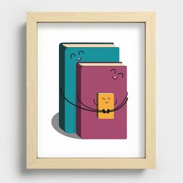 Cute Books Baby Announcement  Recessed Framed Print
