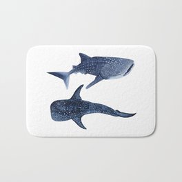 TWO WHALE SHARK Bath Mat