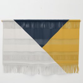Tricolor Geometry Navy Yellow Wall Hanging