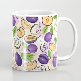 Fresh Purple Plums Fruit Mug