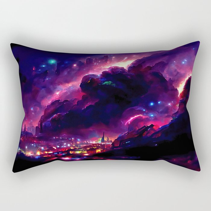 Nebula City Rectangular Pillow