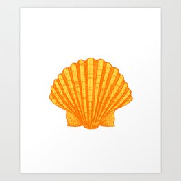 Yellow Sea Shells Art Print