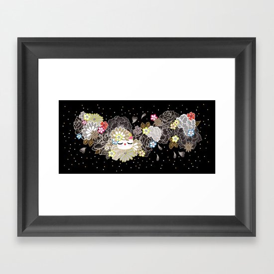 Kokeshina Ebène Framed Art Print