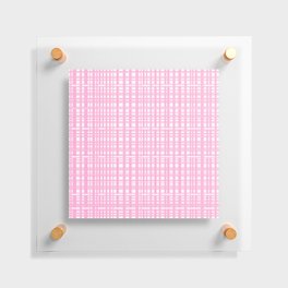 Woven Plaid Pink Pattern  Floating Acrylic Print