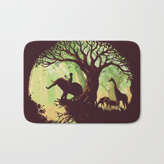 The jungle says hello Bath Mat