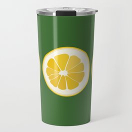 Citron - Lemon on Green Art Design Pattern  Travel Mug