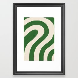 'Pathway' | Abstract art | Green | One color | Framed Art Print