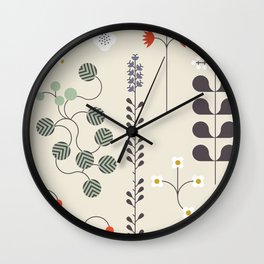 Floral Mix in a Fantasy Meadow Wall Clock